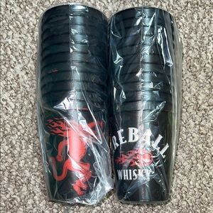 NIB 24pc Authentic BPA free Fireball Whiskey reusable stadium logo cups 16oz